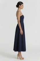 Nina Women's Midi Dress | Structured Mikado Fabric, Elegant Cocktail Style 7