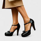 Olivia Women's Black Heels | Orthopedic Comfort, 2.5 Inch Heel 7