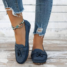 Olivia Women's Black Loafers | Orthopedic Support, Classic Tassel Design 4