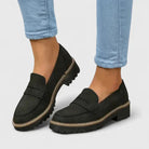Olivia Women's Black Platform Loafers | Orthopedic Comfort & Support 0