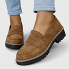 Olivia Women's Black Platform Loafers | Orthopedic Comfort & Support 3