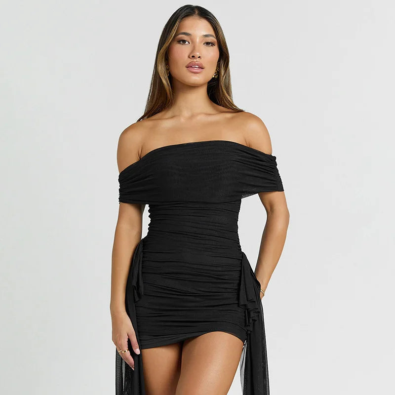Olivia Women's Cocktail Dress | Off-the-Shoulder Bodycon Mini 4