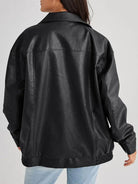 Olivia Women's Jacket | Oversized Faux Leather Bomber 2