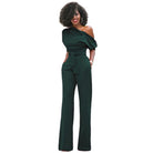 Olivia Women's Jumpsuit | One Shoulder, Wide Leg Design 2