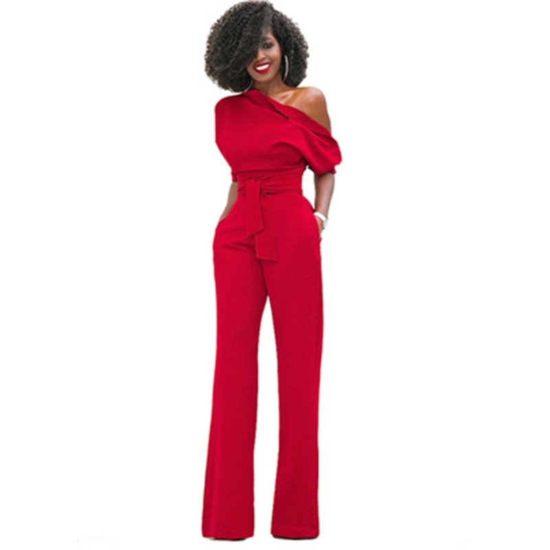Olivia Women's Jumpsuit | One Shoulder, Wide Leg Design 3