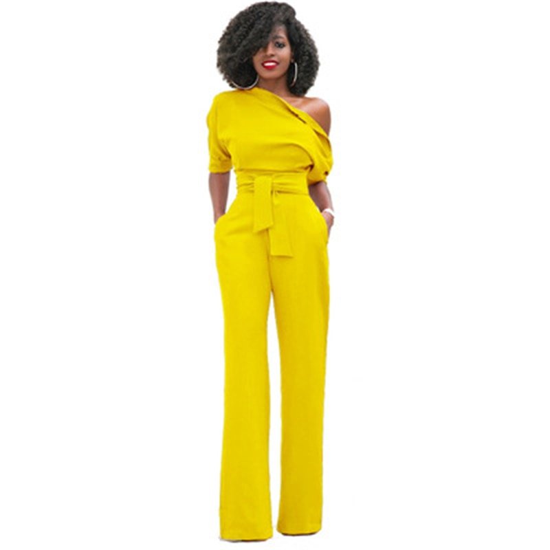 Olivia Women's Jumpsuit | One Shoulder, Wide Leg Design 5