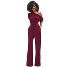 Olivia Women's Jumpsuit | One Shoulder, Wide Leg Design 6