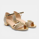 Olivia Women's Sandals | Block Heel with Adjustable Ankle Strap, Metallic Accents 4