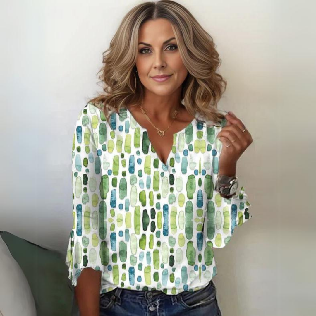 Olivia Women's Top | Silk Cotton Blend, Casual Going Out Top 0