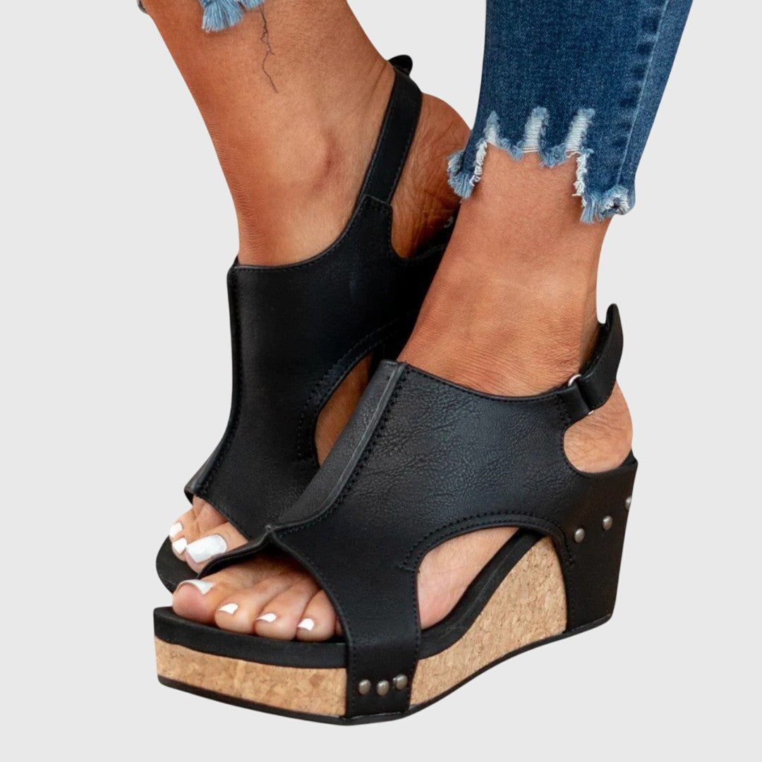 Orchid Women's Platform Sandals | Adjustable Wedge, Peep Toe Design 4