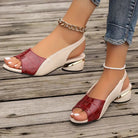 Oriana Women's Sandals | Open Toe, Arch Support, Two-Tone Design 1