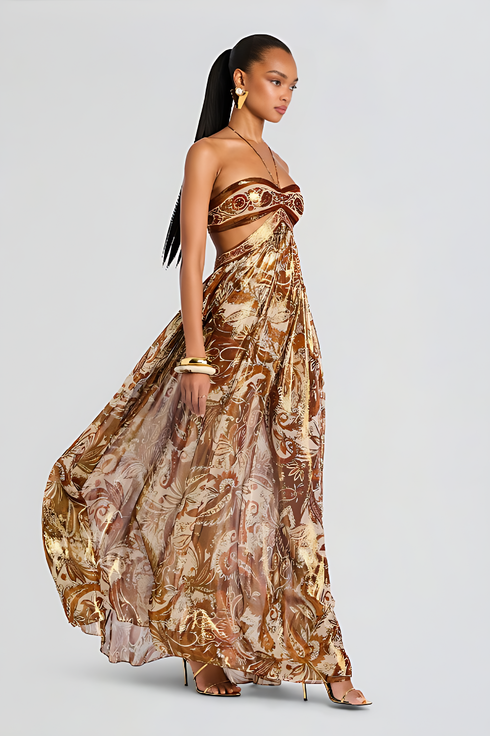 Pavla Women's Maxi Dress | Elegant Strapless Design in Soft Fabric Blend 4