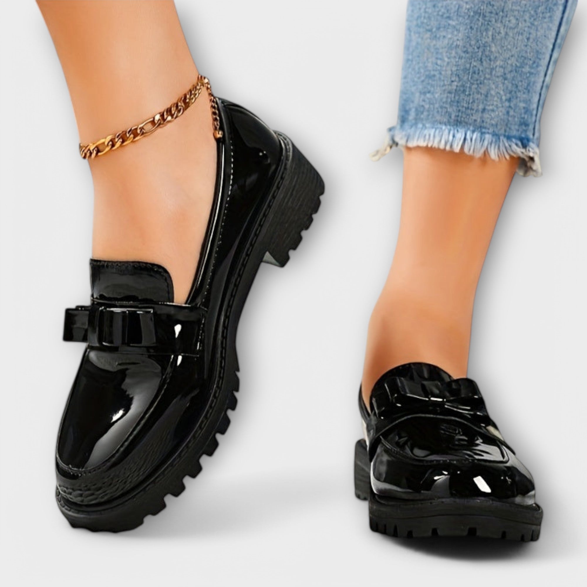 Penny Women's Loafers | Soft Leather, Classic Black Design 1