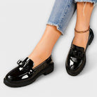 Penny Women's Loafers | Soft Leather, Classic Black Design 2