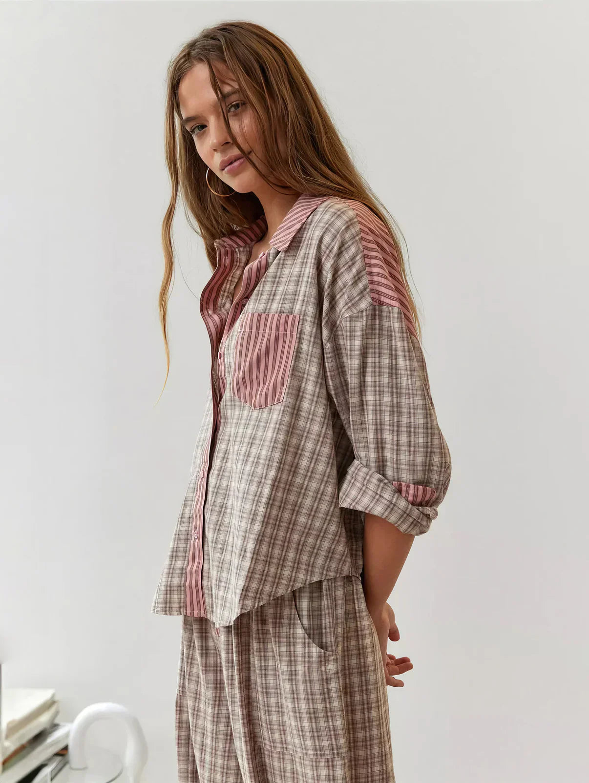 Penny Women's Pyjama Set | Soft Fabric Long Sleeve Shirt & Relaxed Trousers 1