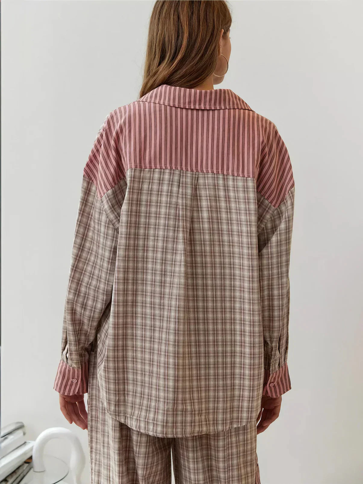 Penny Women's Pyjama Set | Soft Fabric Long Sleeve Shirt & Relaxed Trousers 2