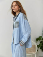 Penny Women's Pyjama Set | Soft Fabric Long Sleeve Shirt & Relaxed Trousers 6