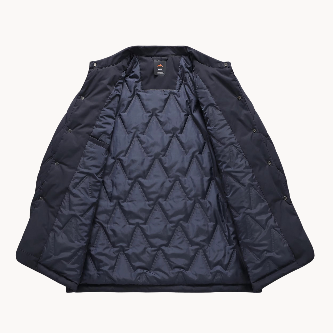Quentin Men's Coat | Diamond Quilted, Snap Closure 3