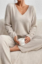 Rina Women's Loungewear Set | Ribbed Knit, Comfortable 1