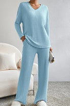 Rina Women's Loungewear Set | Ribbed Knit, Comfortable 10