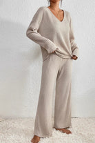 Rina Women's Loungewear Set | Ribbed Knit, Comfortable 2