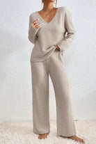 Rina Women's Loungewear Set | Ribbed Knit, Comfortable 3