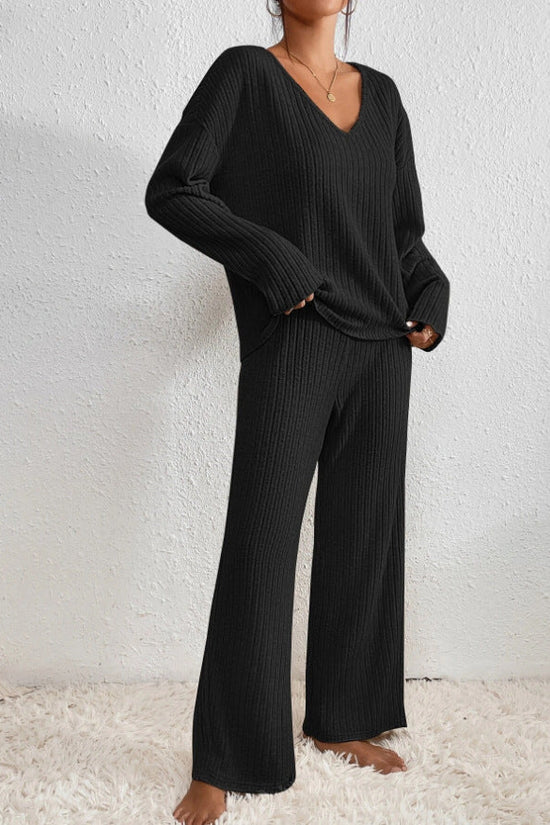 Rina Women's Loungewear Set | Ribbed Knit, Comfortable 7