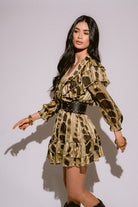 Sahara Women's Maxi Dress | Earthy Print, Flowy Design 0