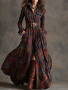 Samantha Women's Shirt Dress | Vintage Plaid, Breathable Fabric 3