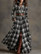 Samantha Women's Shirt Dress | Vintage Plaid, Breathable Fabric 6