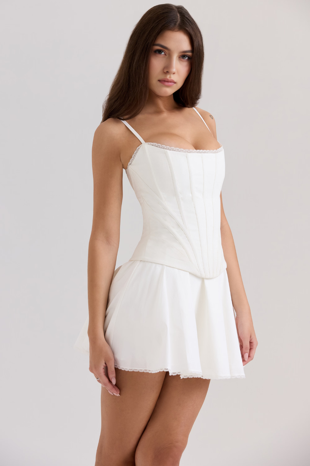 Sapphire Women's Lace Up Corset | Stretch Cotton, Vintage-Inspired 3
