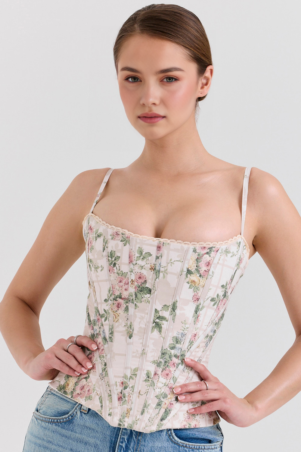 Sapphire Women's Lace Up Corset | Stretch Cotton, Vintage-Inspired 9