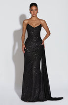 Sapphire Women's Maxi Dress | Structured Bust, Sparkle Finish 0