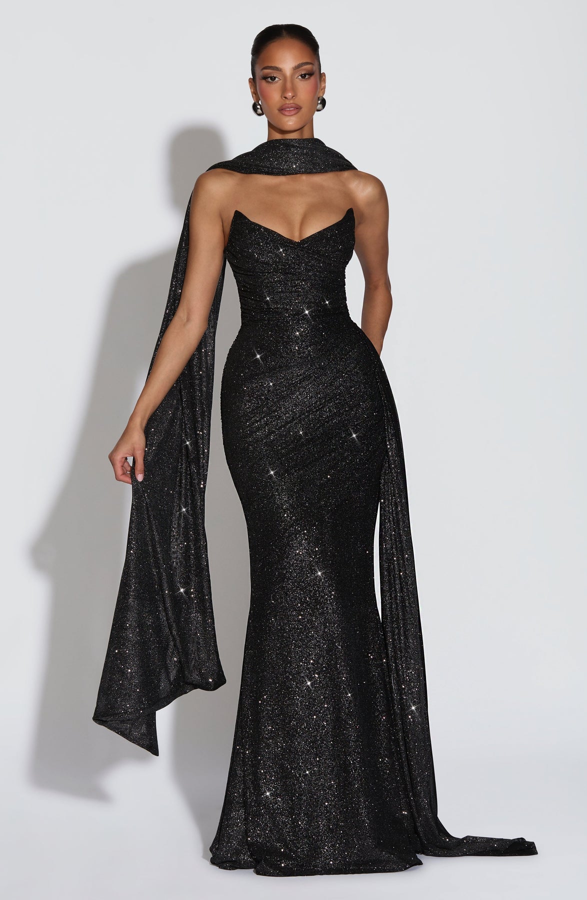Sapphire Women's Maxi Dress | Structured Bust, Sparkle Finish 2