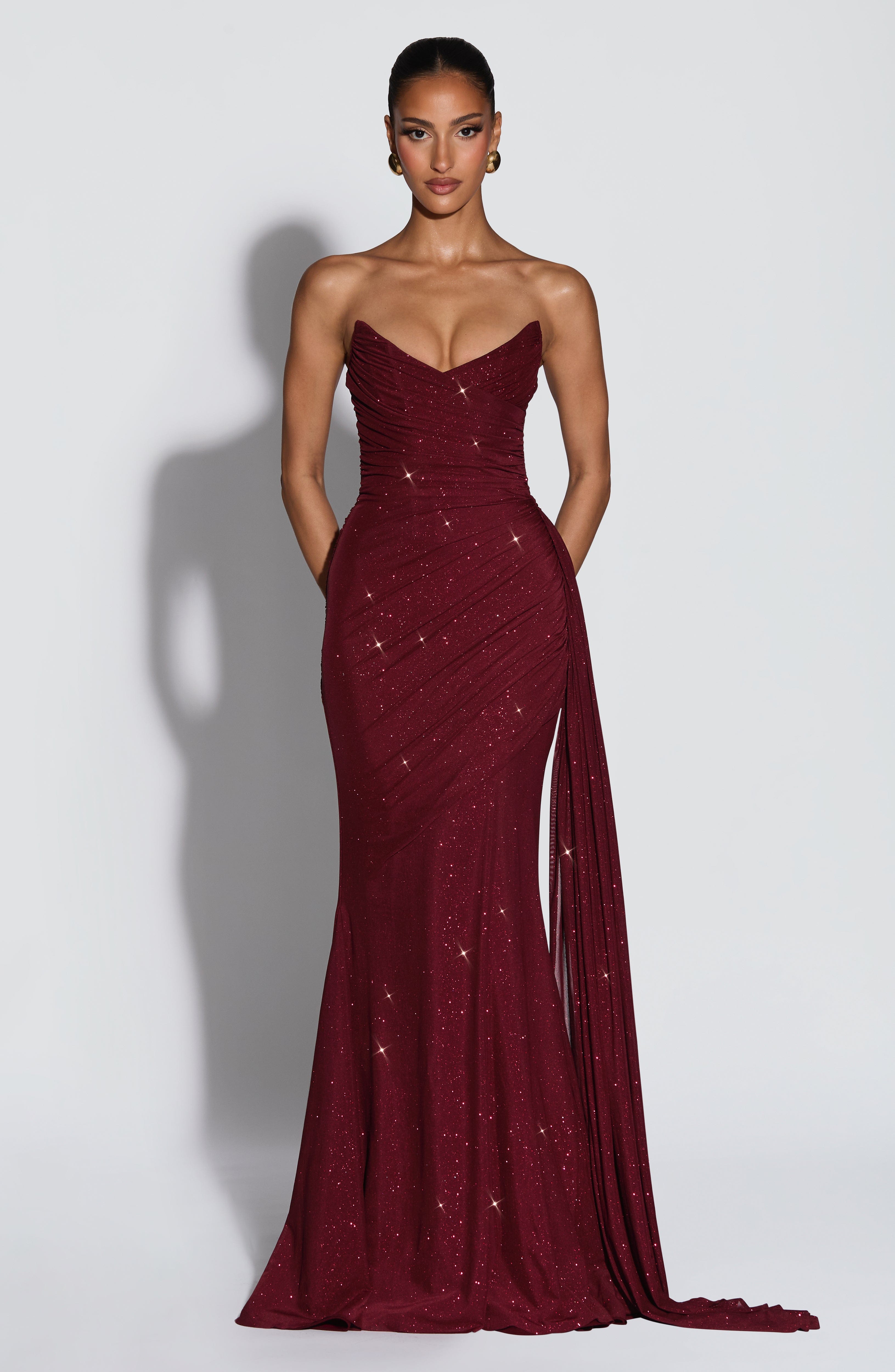 Sapphire Women's Maxi Dress | Structured Bust, Sparkle Finish 5