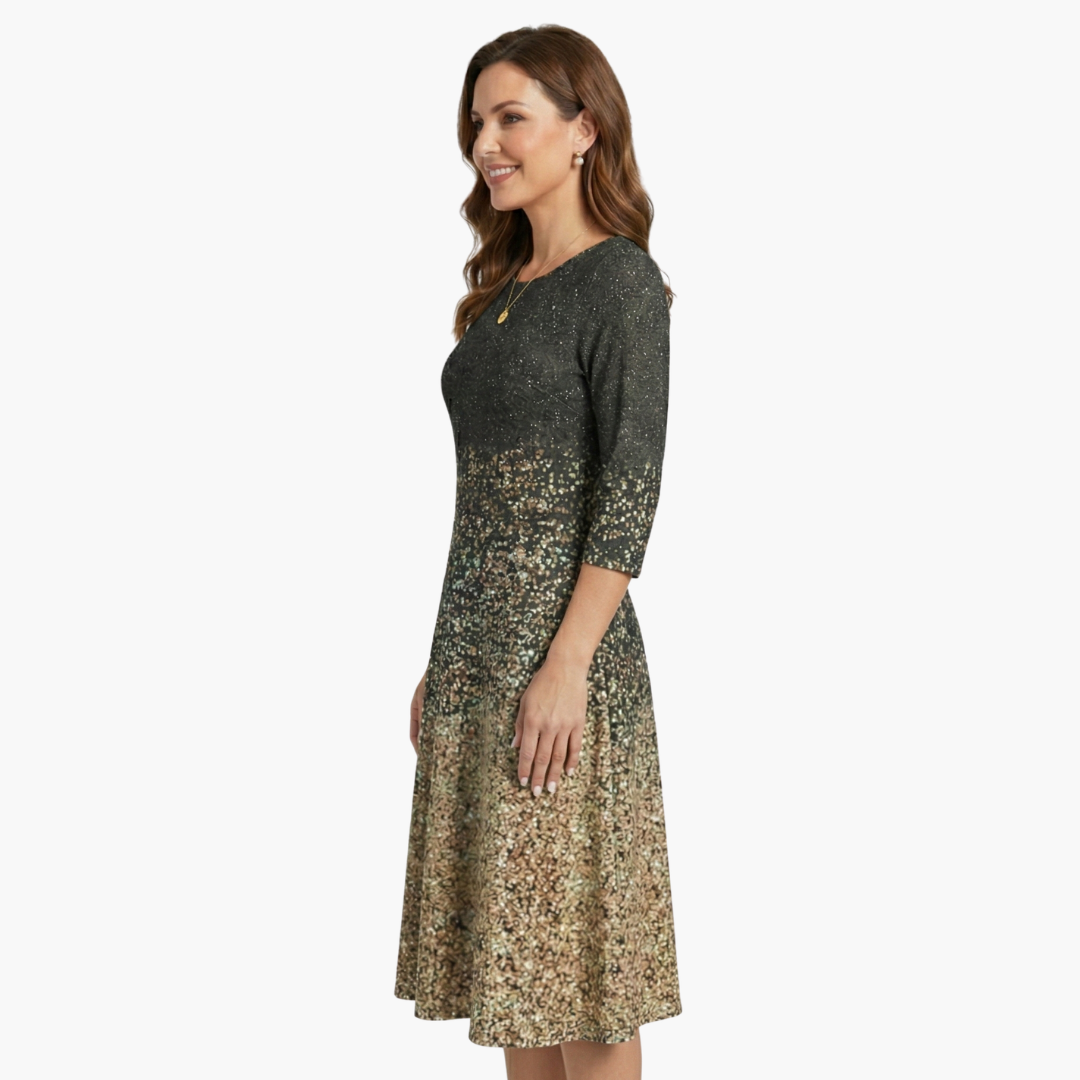 Sapphire Women's Midi Dress | Structured Design with Pockets, Elegant for Summer Events 1