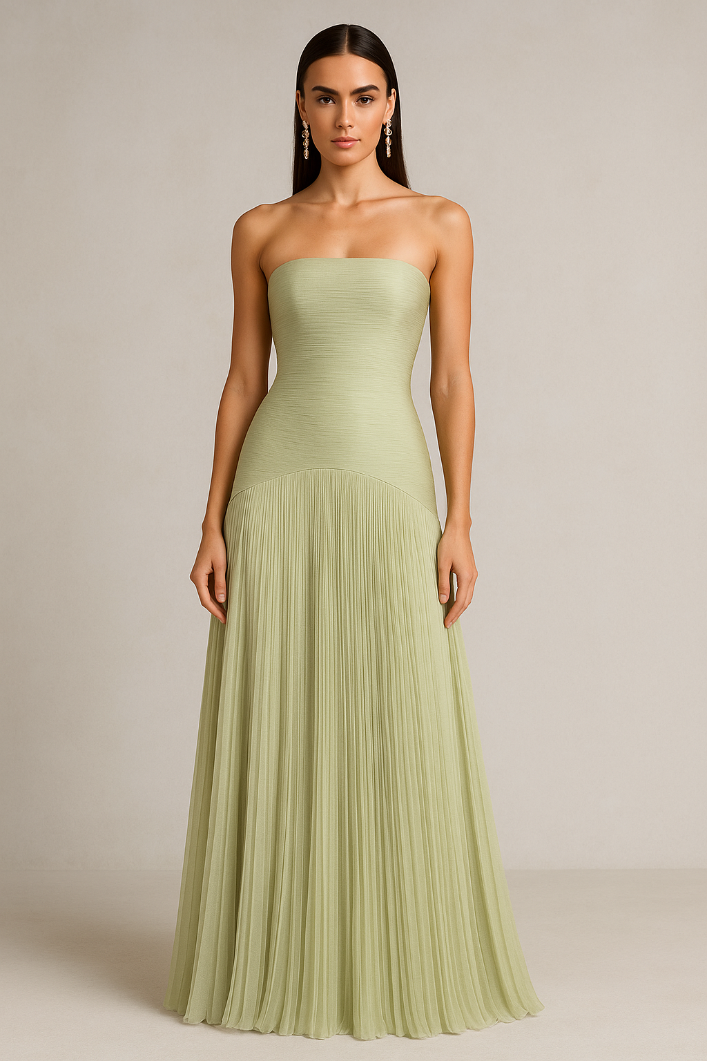 Sculpt Women's Maxi Dress | Pleated Design, Elegant Long Dress 0