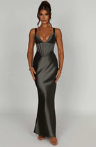 Sera Women's Cocktail Dress | Elegant Scarlet, Corset-Inspired Design 4