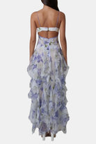 Sharon Women's Maxi Dress | Ruffle Design, Floral Print 3
