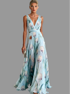 Sleek Women's Maxi Dress | Lightweight Chiffon, Flowy Silhouette 1