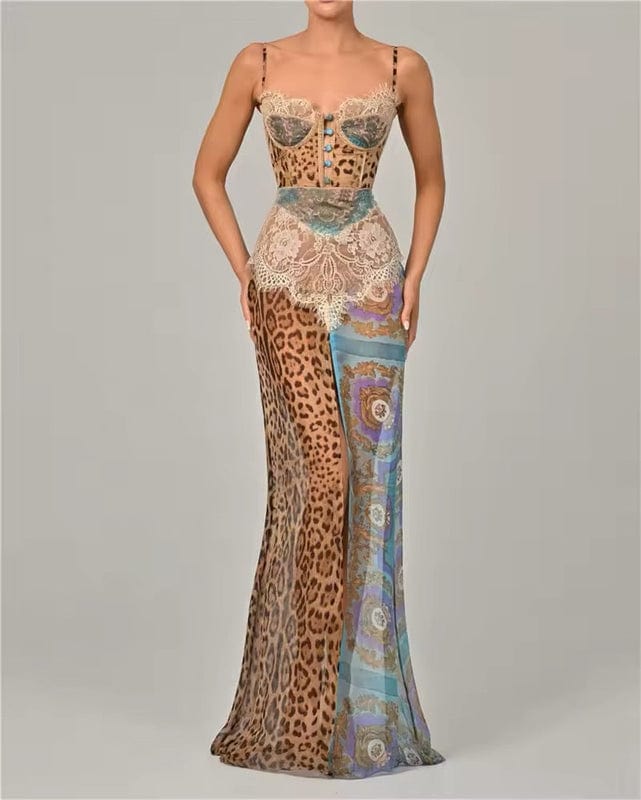 Sofia Women's Maxi Dress | Soft Jersey, Animal Print 0