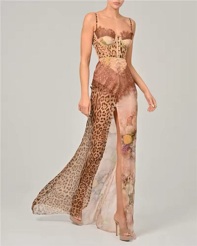 Sofia Women's Maxi Dress | Soft Jersey, Animal Print 4