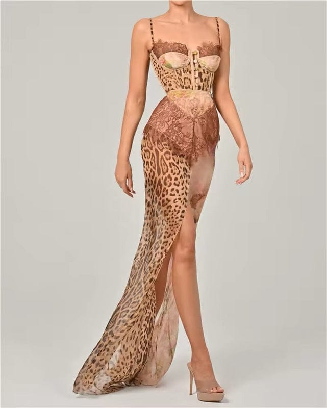 Sofia Women's Maxi Dress | Soft Jersey, Animal Print 5