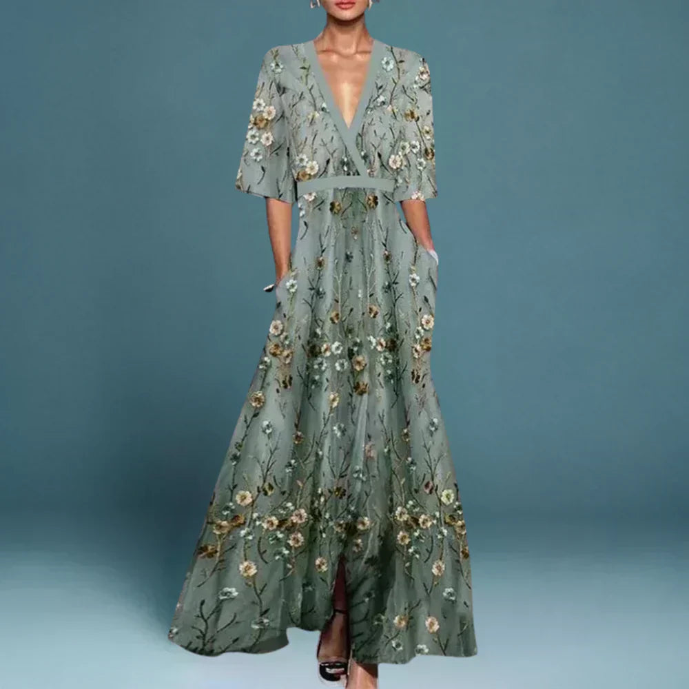 Sophie Women's Formal Dress | Floral Pattern, Elegant Design 1