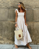 Sophie Women's Maxi Dress | Lightweight Cotton, Flutter Sleeves 0