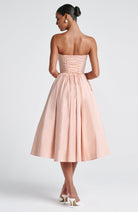 Sophie Women's Midi Dress | Corset Detailing, Elegant Full Skirt 1