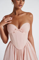 Sophie Women's Midi Dress | Corset Detailing, Elegant Full Skirt 3