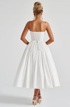 Sophie Women's Midi Dress | Corset Detailing, Elegant Full Skirt 8