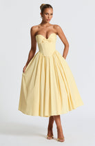 Sophie Women's Midi Dress | Corset Detailing, Elegant Full Skirt 9