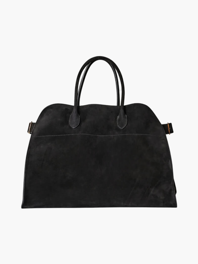 Tara Women's Black Tote Bag | Structured Design, Elegant Buckle Detail 3
